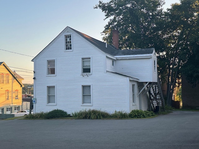 exterior space featuring stairs