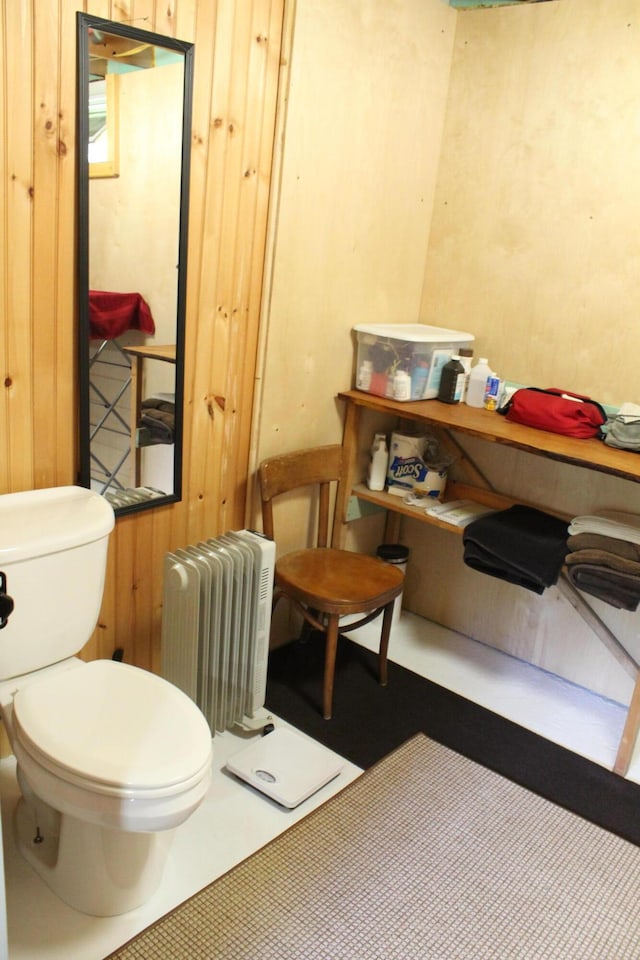 243 Lang Hill Hwy, Brooks, ME 04921 - bathroom with radiator and toilet