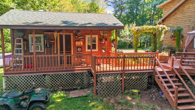 view of wooden terrace