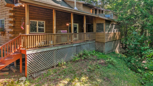 view of wooden terrace