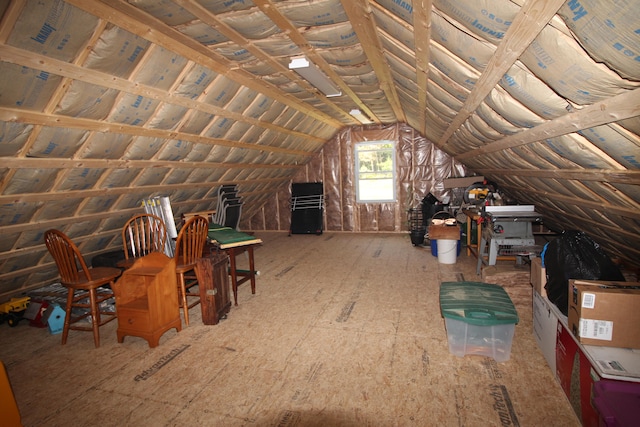 view of attic