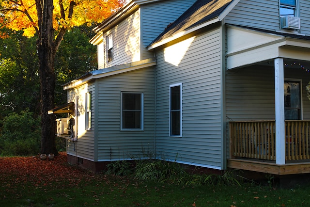 view of home's exterior featuring cooling unit