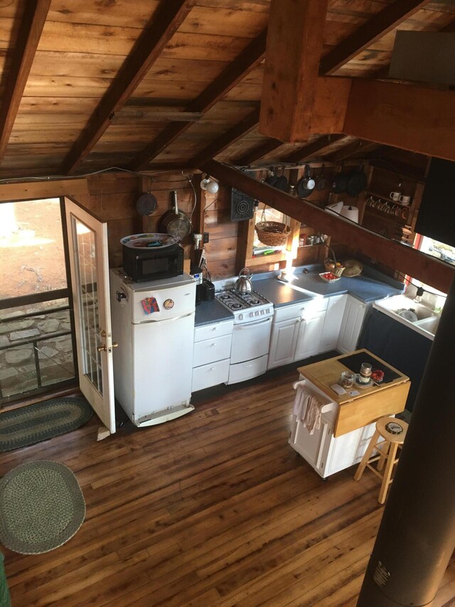 view of unfinished attic