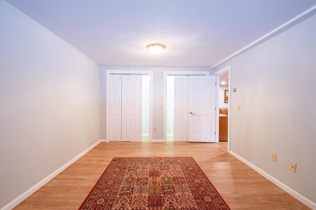 interior space featuring light wood-type flooring