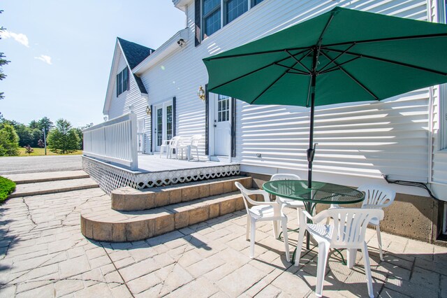 view of patio / terrace with a deck