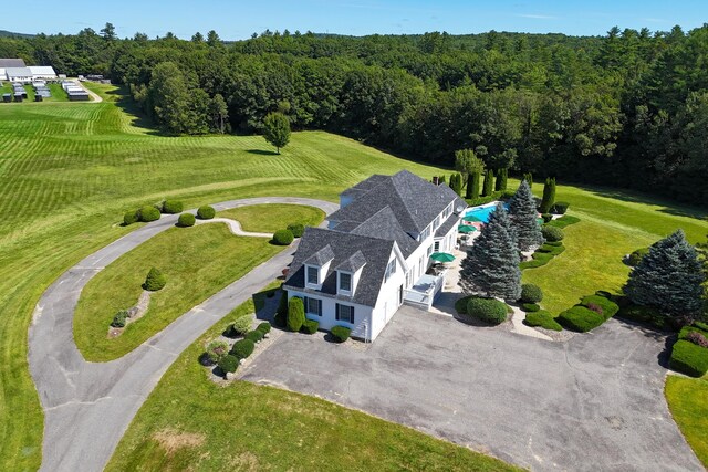 bird's eye view with a rural view