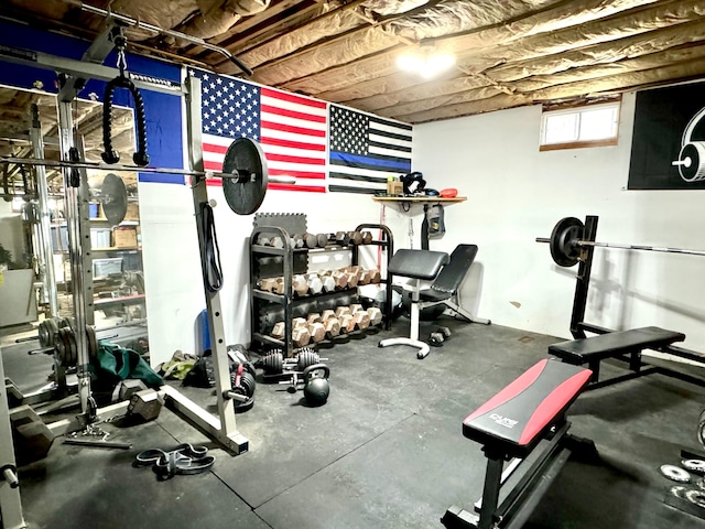 view of workout area