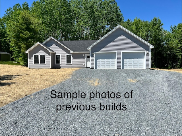 single story home featuring a garage