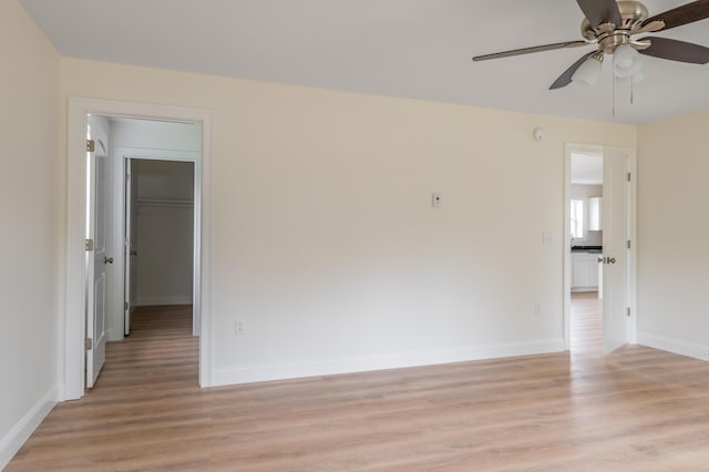 268 Merrill Rd, Levant, ME 04456 - empty room with light wood-style floors, baseboards, and ceiling fan