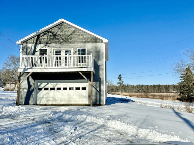 view of property with a garage