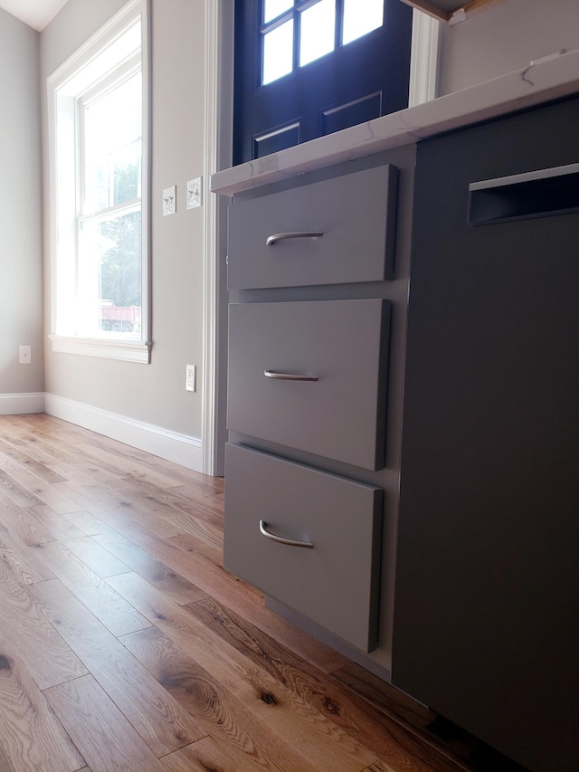 interior space featuring hardwood / wood-style flooring