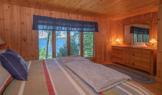 13 S Lucy Way, Greenville, ME 04441 - bedroom featuring wooden walls and wood ceiling