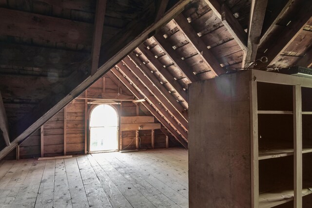 view of attic