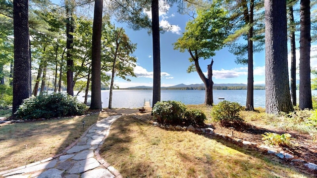 view of water feature featuring a mountain view