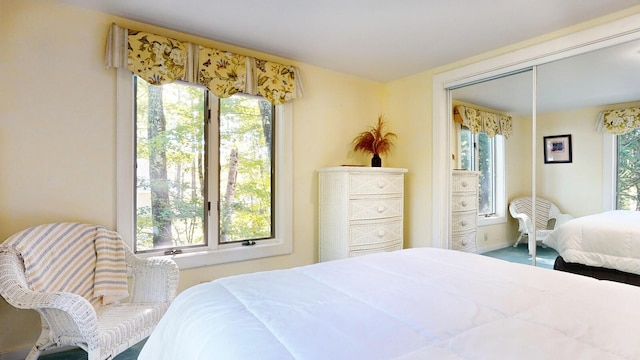 bedroom featuring a closet