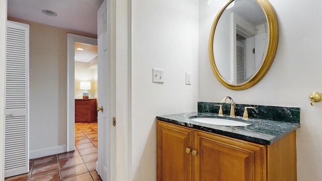 bathroom featuring vanity and tile patterned floors