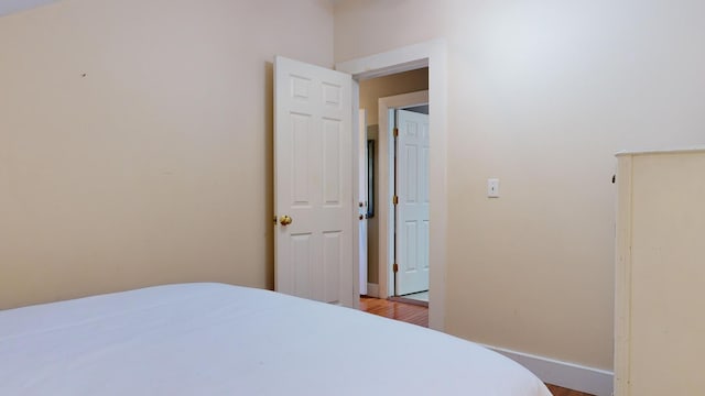 bedroom featuring light wood-type flooring