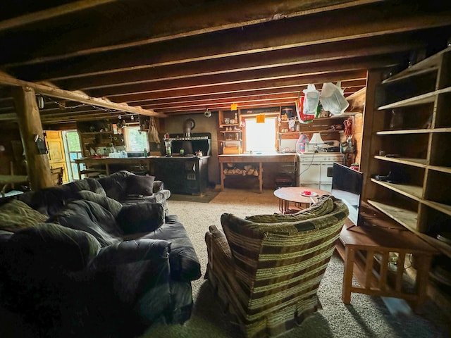 view of carpeted living room