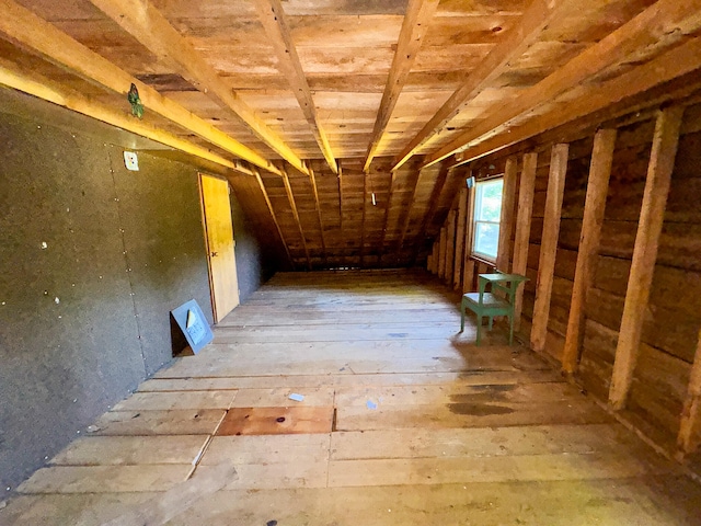 view of attic