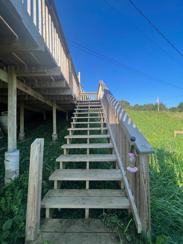 view of stairway