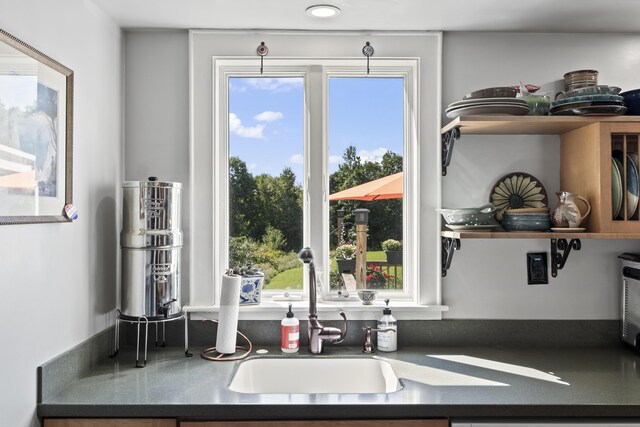 interior space featuring sink