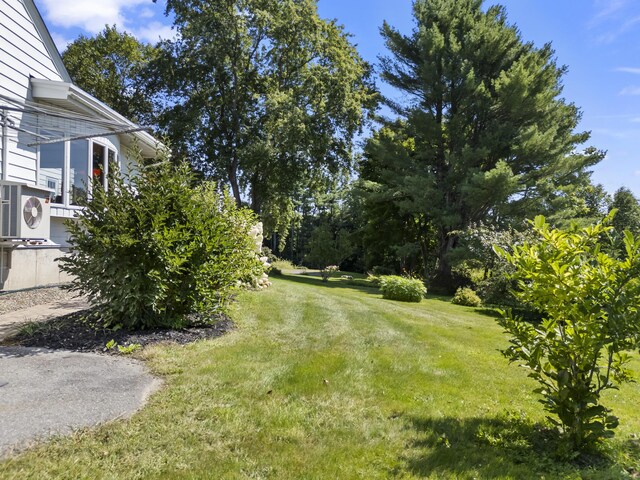 view of yard featuring ac unit