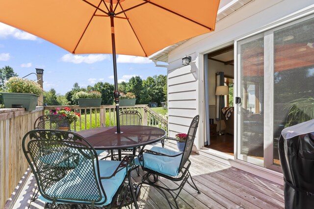 view of wooden deck