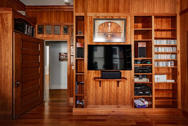 interior space featuring dark hardwood / wood-style floors