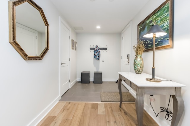 interior space with wood-type flooring