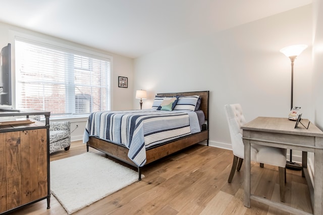 bedroom featuring light hardwood / wood-style floors