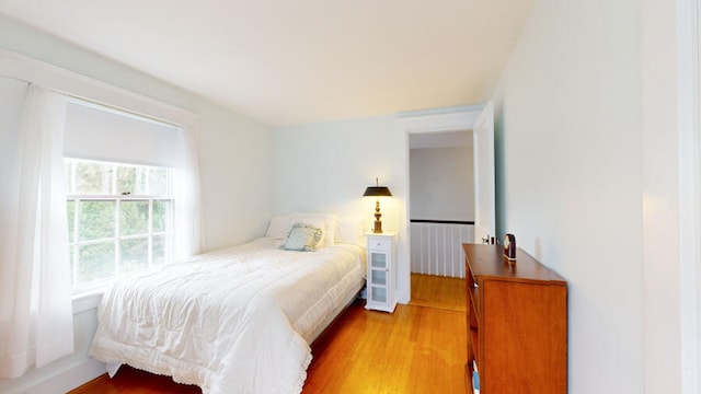 bedroom featuring wood-type flooring