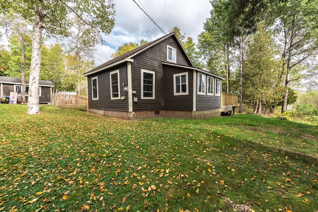 exterior space featuring a yard