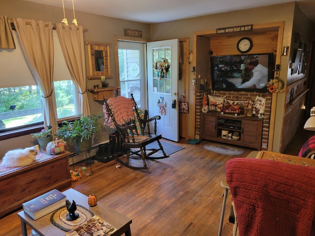 458 Lambert Rd, Brewer, ME 04412 - living room featuring wood finished floors