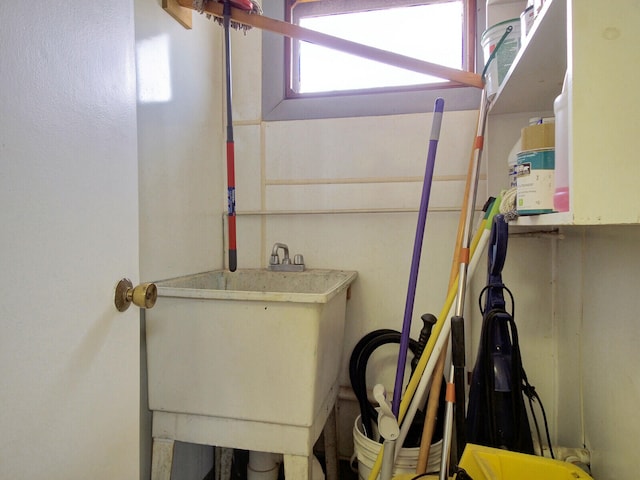 view of utility room