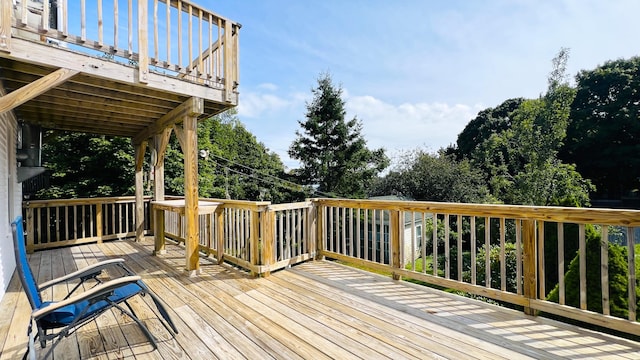 view of wooden terrace