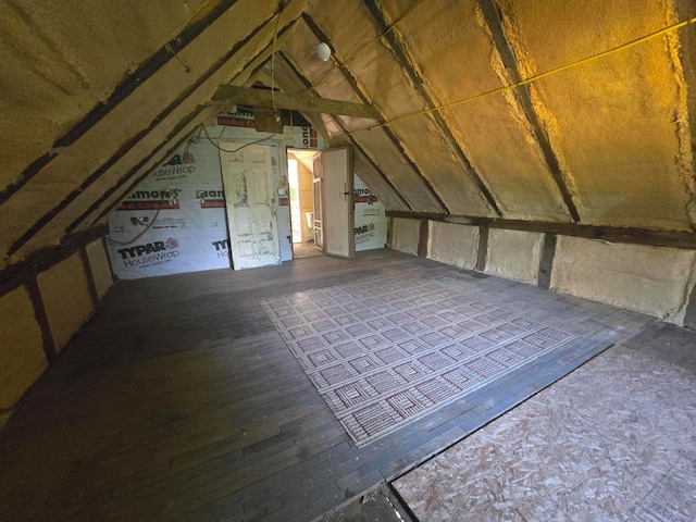 view of attic