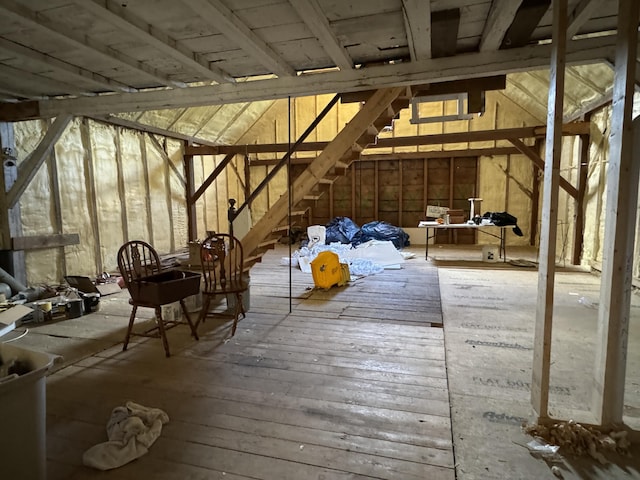 view of attic