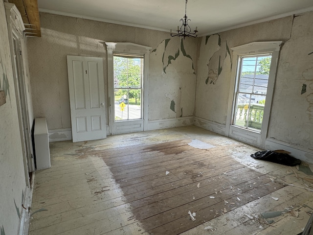 unfurnished dining area with light hardwood / wood-style flooring