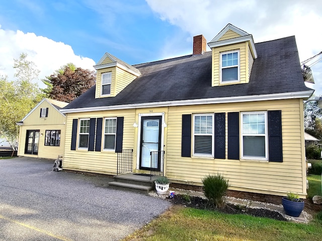 view of cape cod home