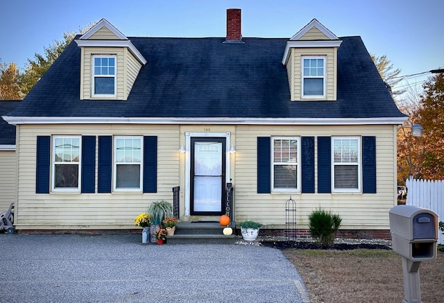 view of cape cod house