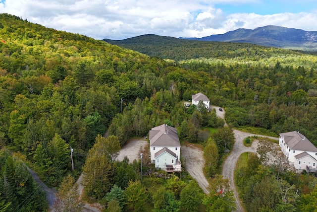 aerial view featuring a mountain view