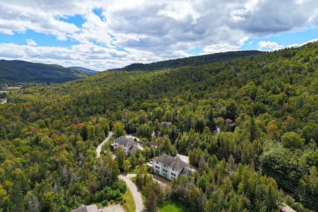 drone / aerial view with a mountain view