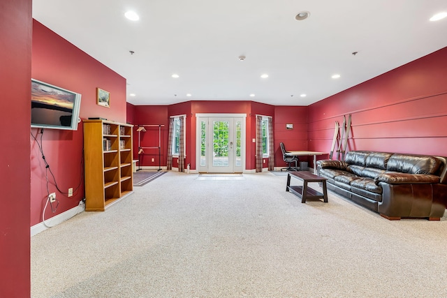 view of carpeted living room