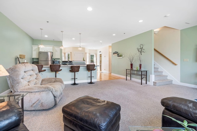 view of carpeted living room