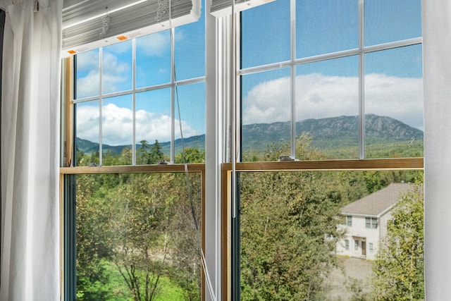 interior details with a mountain view