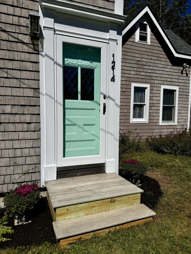 view of doorway to property