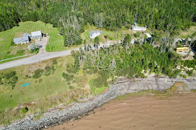 aerial view featuring a view of trees