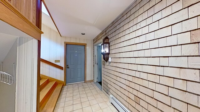 interior space with light tile patterned floors