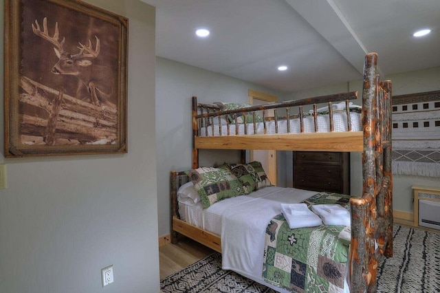 bedroom featuring light wood-type flooring