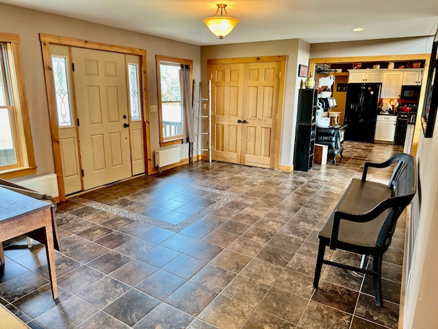 foyer entrance with radiator